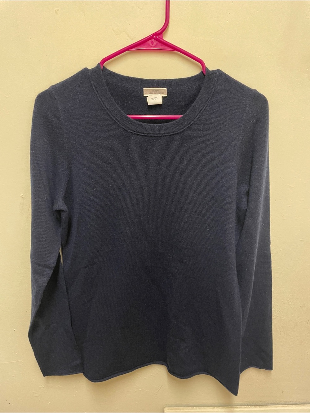 J. Crew Cashmere Classic Navy Crewneck Women's Sweater